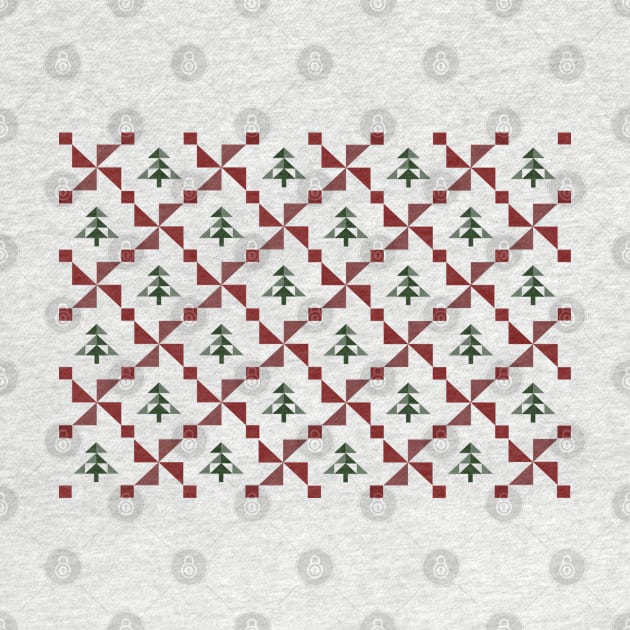 Christmas Ugly Winter Sweater Quilt by Designedby-E